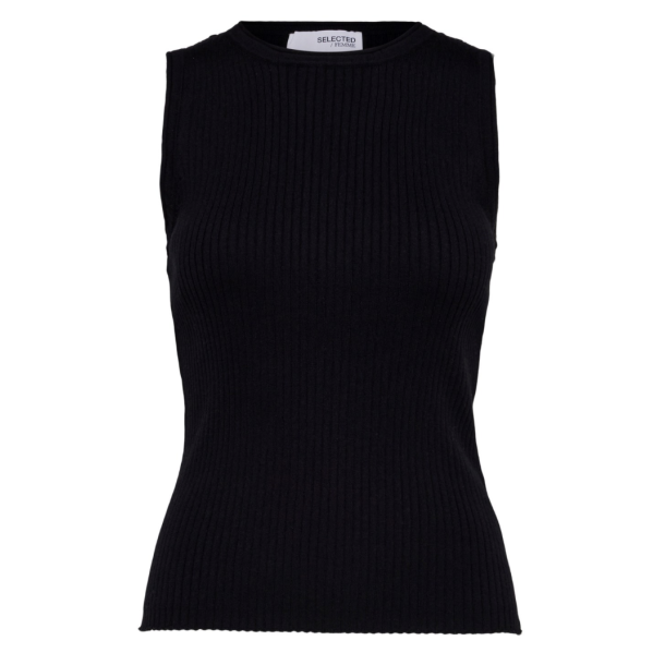 SELECTED FEMME SLFLYDIA KNIT TOP BLACK