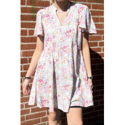 JACQUELINE de YONG JDYSTARR V-NECK DRESS SAND/ROSA