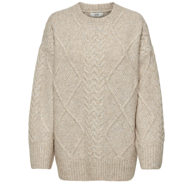 JACQUELINE de YONG JDYSILJA LONG PULLOVER SAND 