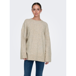 JACQUELINE de YONG JDYSILJA LONG PULLOVER SAND 