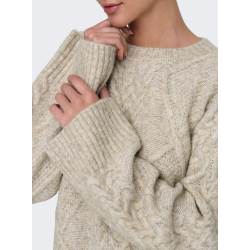JACQUELINE de YONG JDYSILJA LONG PULLOVER SAND 