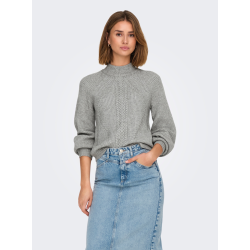ONLY ONLKATIA HIGHNECK KNIT M.GREY 
