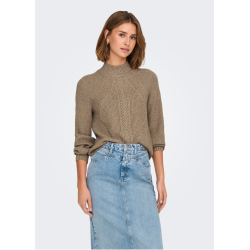 ONLY ONLKATIA HIGHNECK KNIT BROWN 