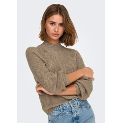 ONLY ONLKATIA HIGHNECK KNIT BROWN 