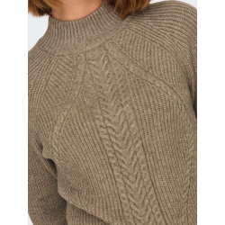ONLY ONLKATIA HIGHNECK KNIT BROWN 