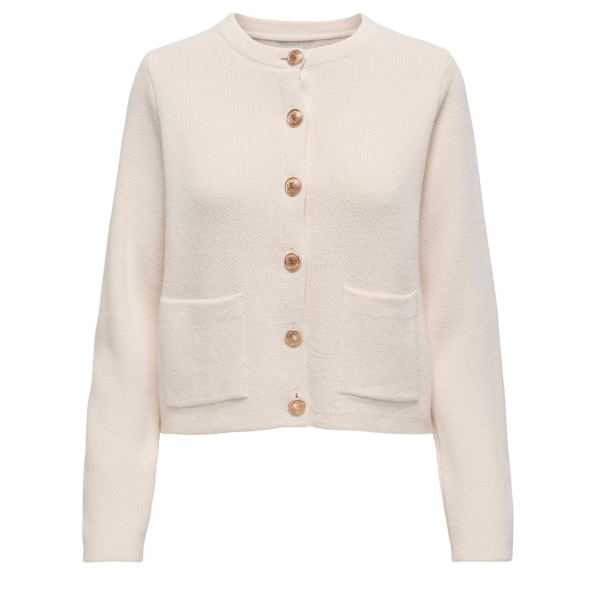 JACQUELINE de YONG JDYKIM O-NECK CARDIGAN EGRET 