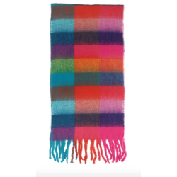 ANN SCARF CHECK PINK