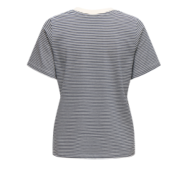 JACQUELINE de YONG JDYPISA PRINT TOP NAVY/WHITE