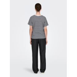 JACQUELINE de YONG JDYPISA PRINT TOP NAVY/WHITE