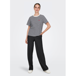 JACQUELINE de YONG JDYPISA PRINT TOP NAVY/WHITE