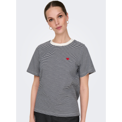 JACQUELINE de YONG JDYPISA PRINT TOP NAVY/WHITE