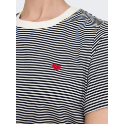 JACQUELINE de YONG JDYPISA PRINT TOP NAVY/WHITE