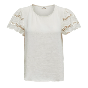 JACQUELINE de YONG JDYHANNAH LACE TOP OFF WHITE