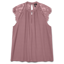 VERO MODA VMMILLA LACE TOP ROSE