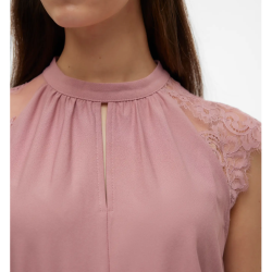 VERO MODA VMMILLA LACE TOP ROSE
