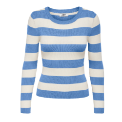 JACQUELINE de YONG JDYPLUM PULLOVER BLUE/EGGNOG