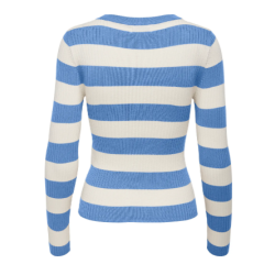 JACQUELINE de YONG JDYPLUM PULLOVER BLUE/EGGNOG