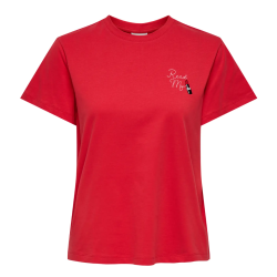 JACQUELINE de YONG JDYDAISY PRINT TEE RED 