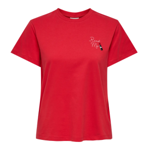 JACQUELINE de YONG JDYDAISY PRINT TEE RED 