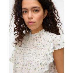 VERO MODA VMTRINE LACE TOP WHITE/BLUE