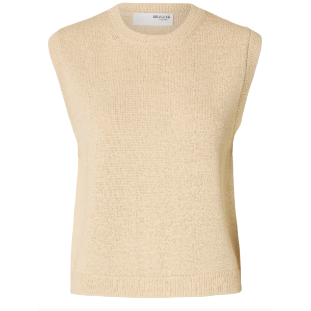 SELECTED FEMME SLFALMA KNIT VEST BIRCH