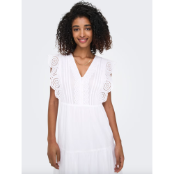 JACQUELINE de YONG JDYSARA LACE DRESS WHITE