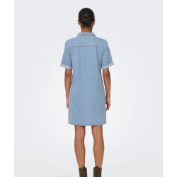 JACQUELINE de YONG JDYESMEE BUTTON DRESS L.BLUE