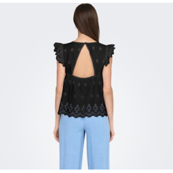 ONLY ONLLOU OPEN BACK TOP BLACK
