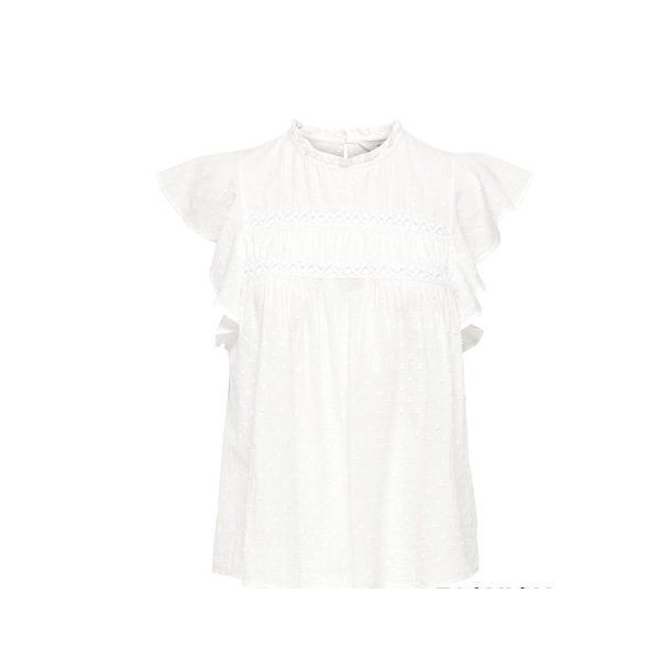 ONLY ONLKATTI DOBBY TOP WHITE