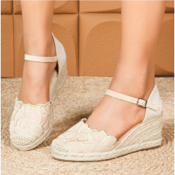 FLORA WEDGE BEIGE
