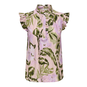 JACQUELINE de YONG JDYBILLY FRILL TOP SALSA ROSA