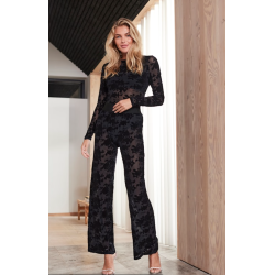 HYPE THE DETAIL LACE MESH LEGGING BLACK