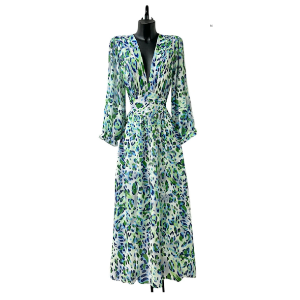 SOFIE DRESS GREEN LEO