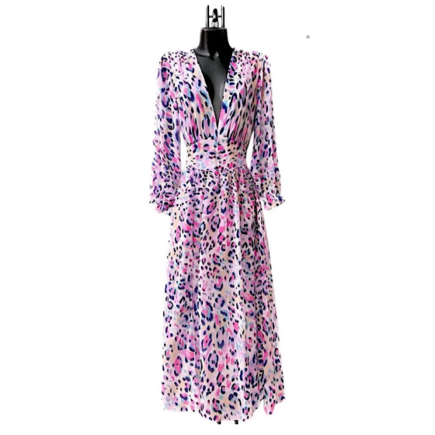 SOFIE DRESS PURPLE LEO