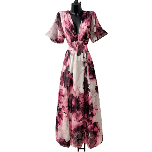 SOFIE DRESS, SHORT SLEEVE, MAUVE