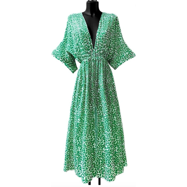 MARIA DRESS, BATSLEEVE GREEN