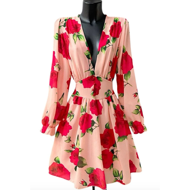 SOFIE MINI DRESS, SALMON ROSE
