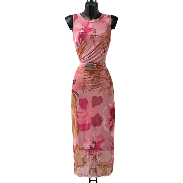 ELLE DRESS -ONE SIZE - STRECH ROSE