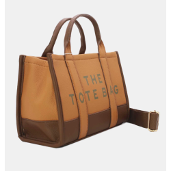 TOTE BAG - TWO TONE CAMEL/BROWN