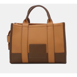 TOTE BAG - TWO TONE CAMEL/BROWN