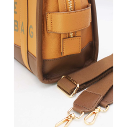 TOTE BAG - TWO TONE CAMEL/BROWN