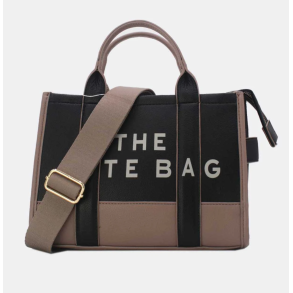 TOTE BAG - TWO TONE NOUGAT/BLACK