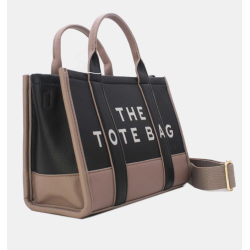 TOTE BAG - TWO TONE NOUGAT/BLACK
