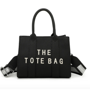 ELIN TOTE BAG SMALL BLACK - BRED STROP