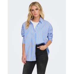 JACQUELINE de YONG JDYVESPER LOOSE SHIRT BLUE