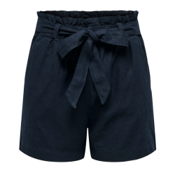 JACQUELINE de YONG JDYSAY LINEN SHORTS NAVY 