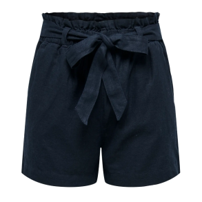 JACQUELINE de YONG JDYSAY LINEN SHORTS NAVY 
