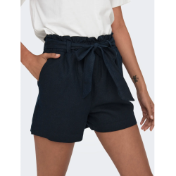 JACQUELINE de YONG JDYSAY LINEN SHORTS NAVY 
