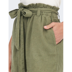 JACQUELINE de YONG JDYSAY LINEN SHORTS ARMY