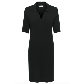 JACQUELINE de YONG JDYBLOOM POLO DRESS BLACK